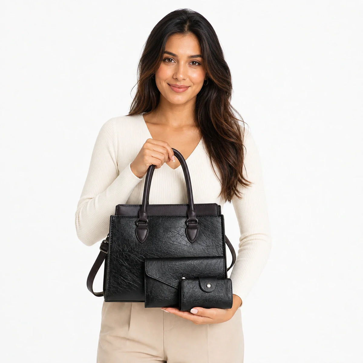 Leather Crossbody Set - Vela