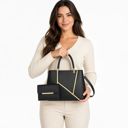 Leather Handbag and Crossbody Set - Aura