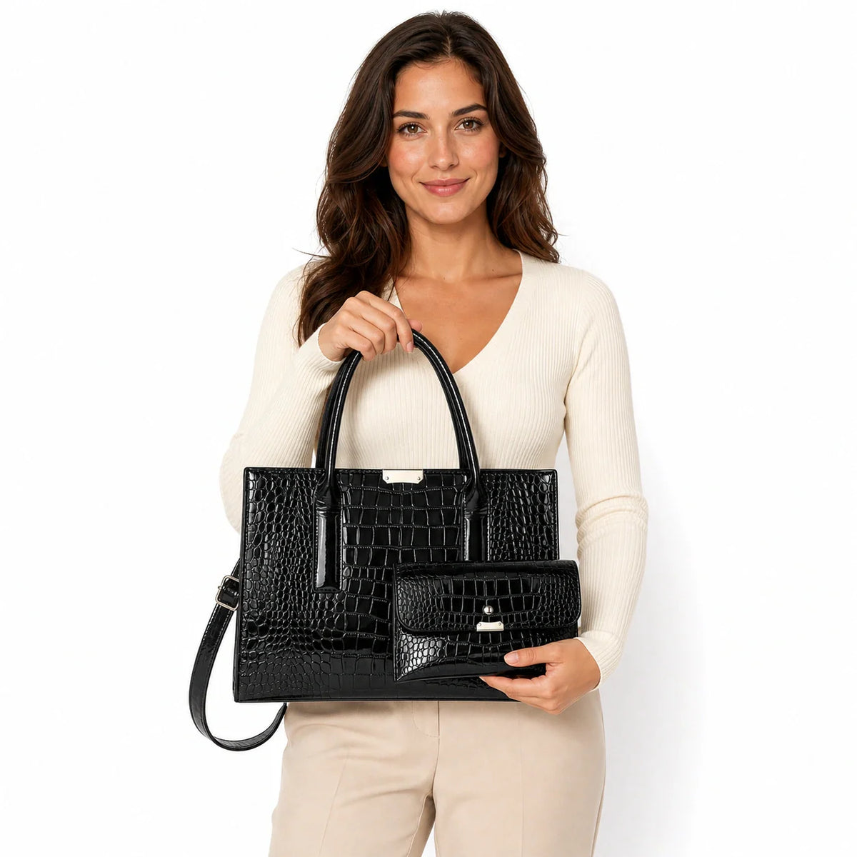 Leather Handbag Set - Mira
