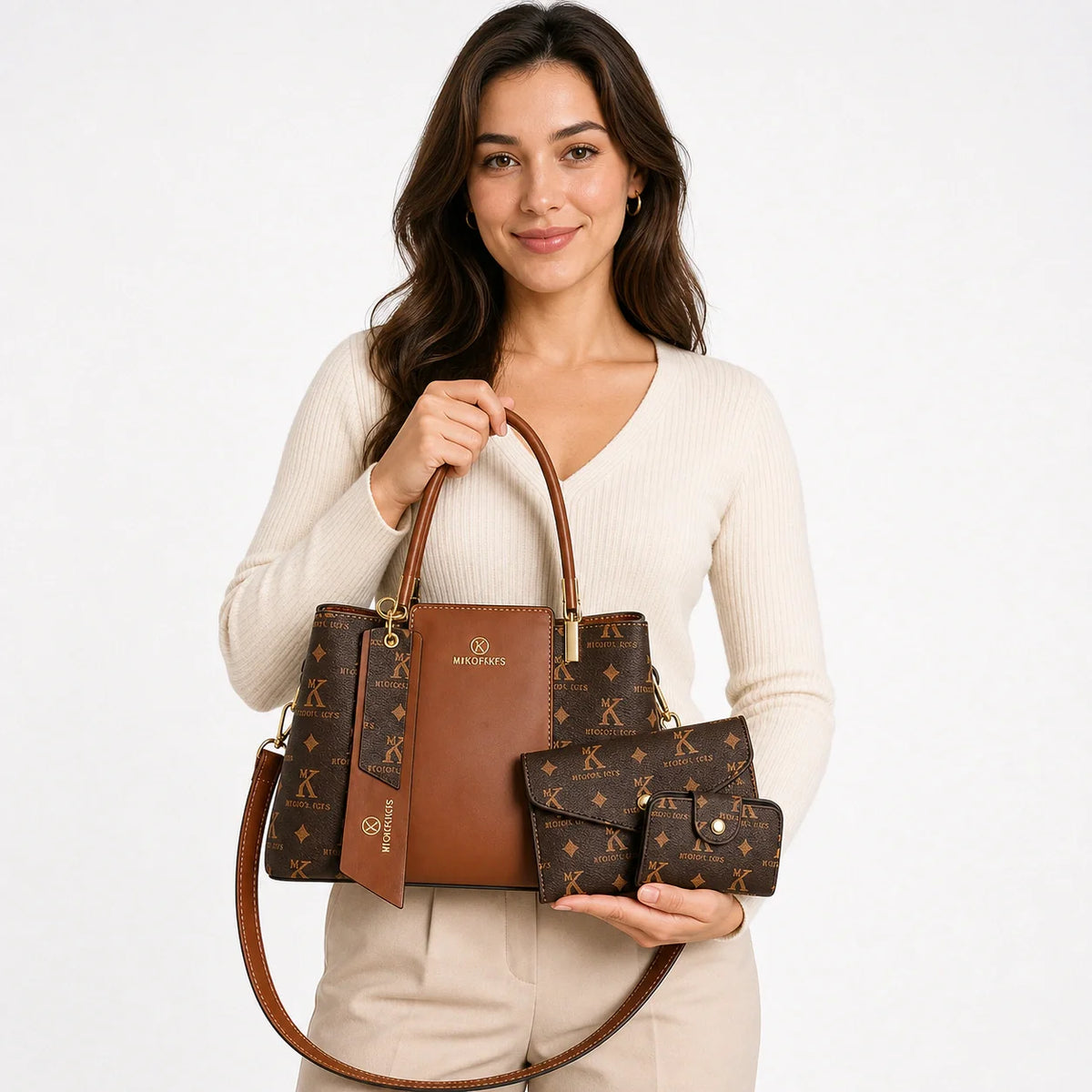 Leather Handbag Set - Aure