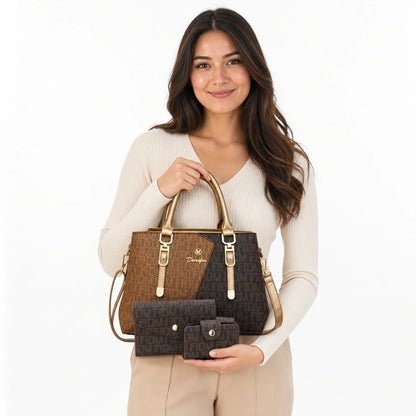 Leather Bag and Wallet Set - Cora